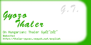 gyozo thaler business card
